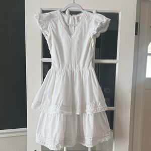 Rachel Parcell White Eyelet Tiered Dress